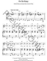 It's So Easy piano sheet music cover